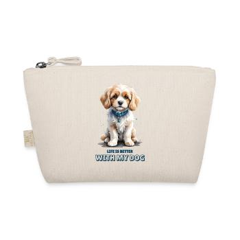 Life Is Better With My Dog - Cavachon Watercolor - Organic Pouch - nature - Front