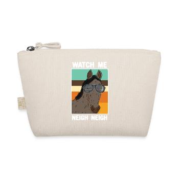 Cool Horse Shutter Shades Retro 80s Animal Design - Bio-Täschchen - Natur - Vorne