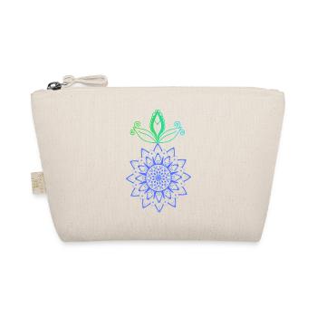 Mandala-Blüte Farbdesign - Bio-Täschchen - Natur - Vorne