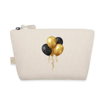 Balloons Black Gold - Party Birthday Elemen - Organic Pouch - nature - Front