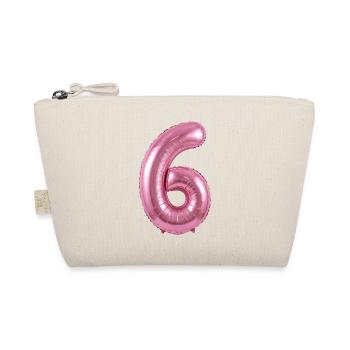 T-shirt du 6e anniversaire, hélium ballon rose - Trousse biologique - nature - Devant