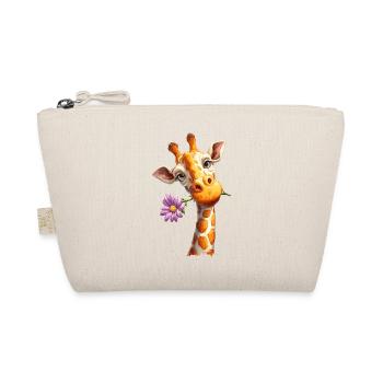 Giraffe with flower - Organic Pouch - nature - Front