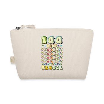 100 Schultage Dinosaurier-Geschenke - Bio-Täschchen - Natur - Vorne