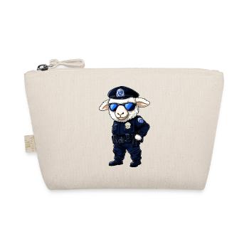 Schaf Polizist - Bio-Täschchen - Natur - Vorne