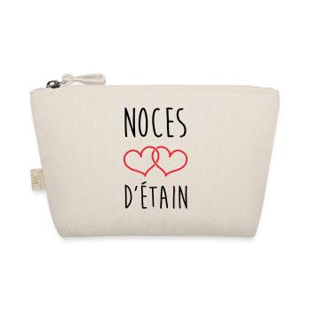 Pewter Wedding 10 Years Wedding - Organic Pouch - nature - Front