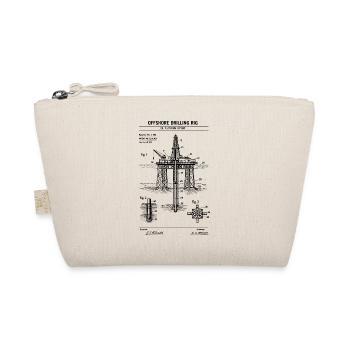 Offshore-Bohrrig-Bauplan T-Shirt - Bio-Täschchen - Natur - Vorne