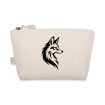 Fox Head Minimal Tattoo Style - Organic Pouch - nature - Front