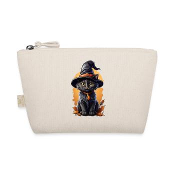 Chat d’Halloween avec Chapeau de Sorcière - Trousse biologique - nature - Devant