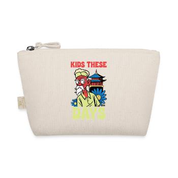 Kids These Days Retro Cartoon - Organic Pouch - nature - Front