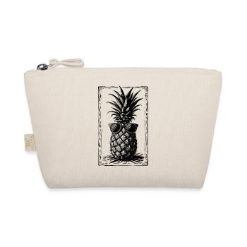 Cool Pineapple with Sunglasses - Organic Pouch - nature - Front