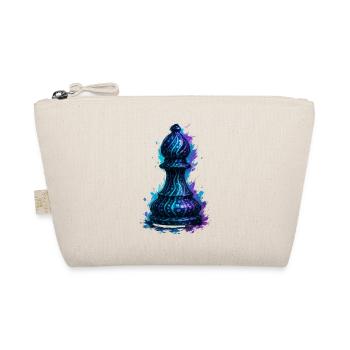 Crazy Chess Artistic Cosmic Blue Purple - Organic Pouch - nature - Front