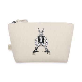 Heavy Metal Easter Bunny Rocker Easter Hardcore Bunny - Organic Pouch - nature - Front