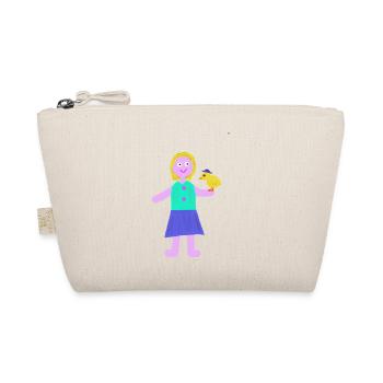 Smiling Girl Chick Chicken - Organic Pouch - nature - Front