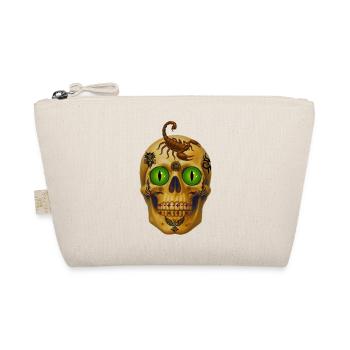 Skull with scorpion t-shirt design. - Organic Pouch - nature - Front