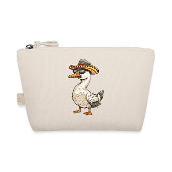Goose Comic Funny Sombrero - Organic Pouch - nature - Front