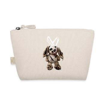 Dark stuffed bunny cuddly toy - Organic Pouch - nature - Front