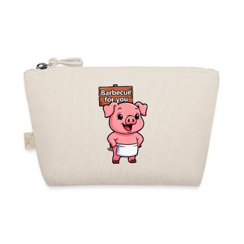 Cricket sign with pig - Organic Pouch - nature - Front