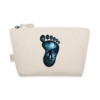 Bigfoot Forest Footprint Full Moon Night - Organic Pouch - nature - Front