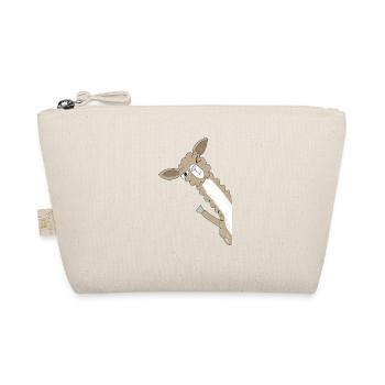 Cheerful llama looking around the corner - Organic Pouch - nature - Front