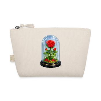 Ewige Rose im Glasglockenglas - Bio-Täschchen - Natur - Vorne