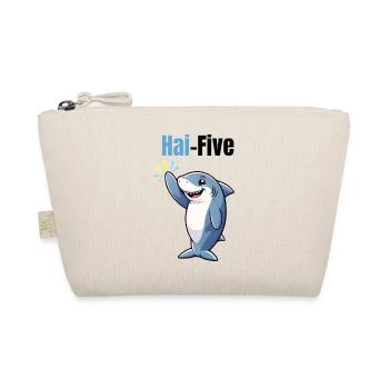 Requin Cinq | Requin de dessin animé drôle avec un high five - Trousse biologique - nature - Devant