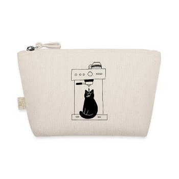 Cat Coffee Barista Vintage - Organic Pouch - nature - Front