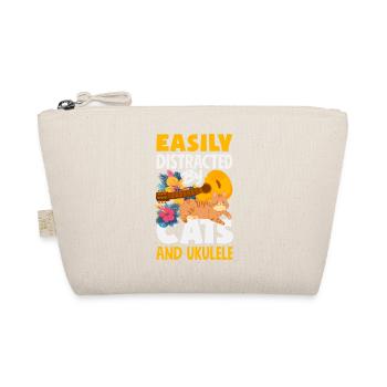 Funny Ukulele Designs and Sayings - Organic Pouch - nature - Front