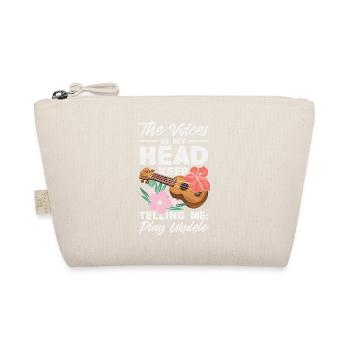 Funny Ukulele Designs and Sayings - Organic Pouch - nature - Front