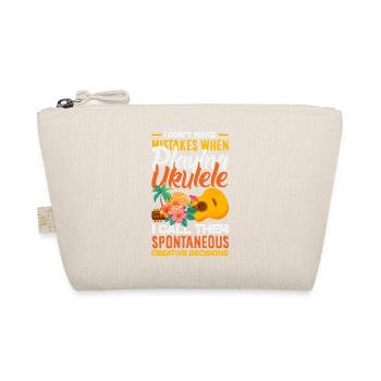 Funny Ukulele Designs and Sayings - Organic Pouch - nature - Front