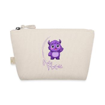 Monstre violet qui agite la main mignon - Trousse biologique - nature - Devant