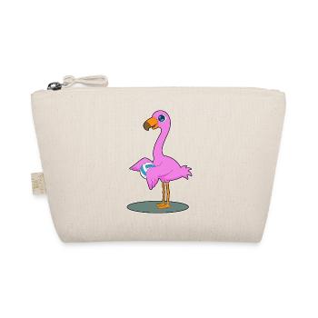 Flamingo Volleyballspieler Volleyball - Bio-Täschchen - Natur - Vorne