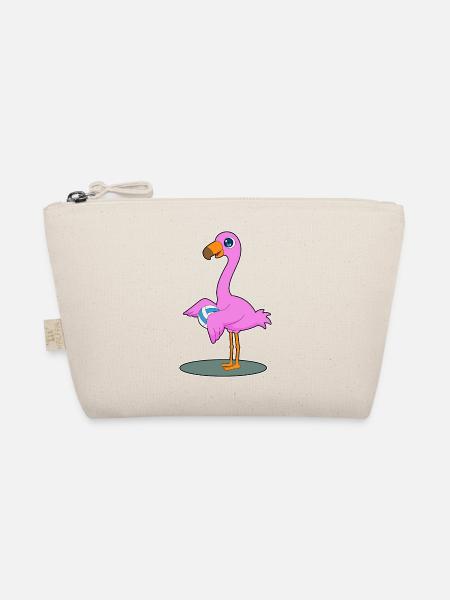 Flamingo Volleyballspieler Volleyball - Bio-Täschchen - Natur