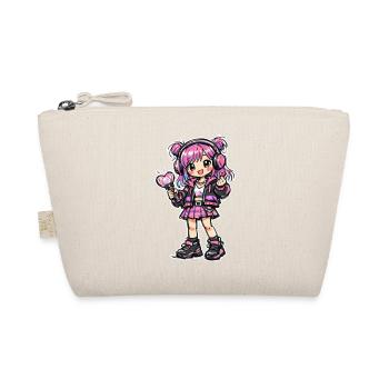Kawaii anime girl with headphones - Organic Pouch - nature - Front