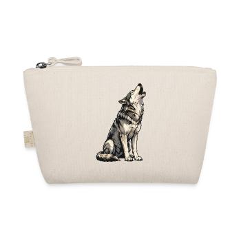 Howling Wolf Illustration - Organic Pouch - nature - Front