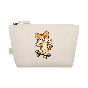 Baby Tiger kickflippt ein Sushi Nigiri-Deck - Bio-Täschchen - Natur - Vorne