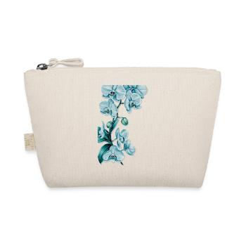 Blau Orchideen Druck - Bio-Täschchen - Natur - Vorne