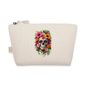 Halloween Sugar Skull - Bio-Täschchen - Natur - Vorne