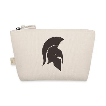 Spartanischer Kriegerhelm Silhouette - Bio-Täschchen - Natur - Vorne