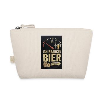 Ich brauche Bier – Bier-Gauge Humor - Bio-Täschchen - Natur - Vorne