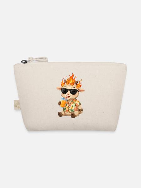 Coole Feuer Ziege Sommer - Ziege mit Sonnenbrille  - Bio-Täschchen - Natur