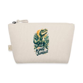 Kleiner T-Rex King of the Jungle Dino Spruch - Bio-Täschchen - Natur - Vorne