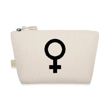 Symbol Frau, Venussymbol - Bio-Täschchen - Natur - Vorne