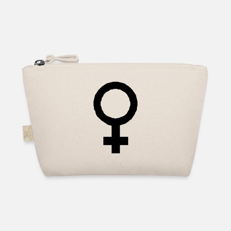Symbol Frau, Venussymbol - Bio-Täschchen - Natur