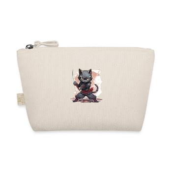 Japanische Katze Samurai Style für Katzen Fans - Bio-Täschchen - Natur - Vorne