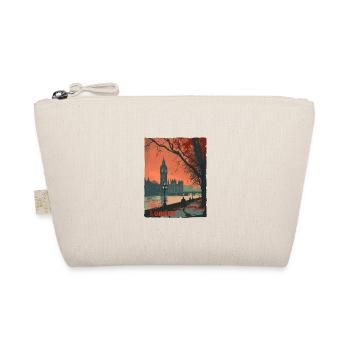 London Skyline Vintage-Stil Fluss Themse - Bio-Täschchen - Natur - Vorne