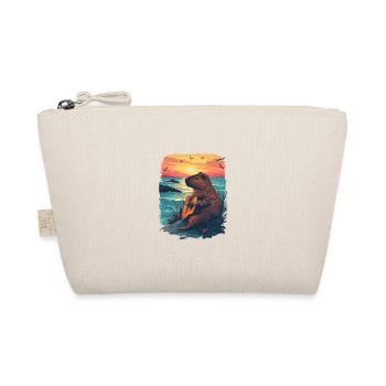 Gitarre Capybara Tropischer Sonnenuntergang - Bio-Täschchen - Natur - Vorne