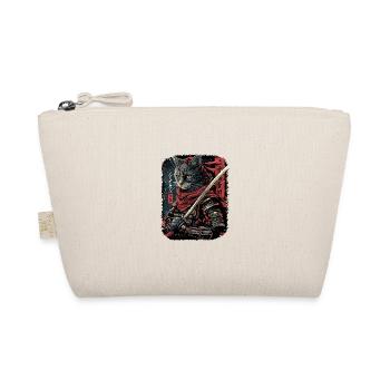 Japanische Katze Samurai Style für Katzen Fans - Bio-Täschchen - Natur - Vorne