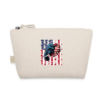 Patriotisches Elefant Amerikanische Flagge Tier - Bio-Täschchen - Natur - Vorne