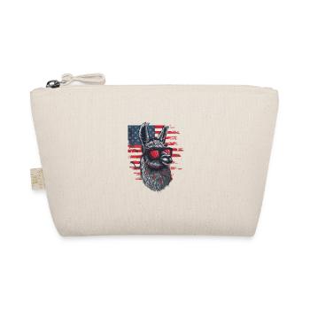 Coole Amerika Llama Sonnenbrille Patriotisch - Bio-Täschchen - Natur - Vorne