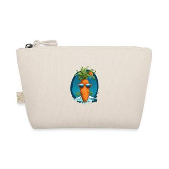 Funky Karotte mit Sonnenbrille Strandgemüse - Bio-Täschchen - Natur - Vorne